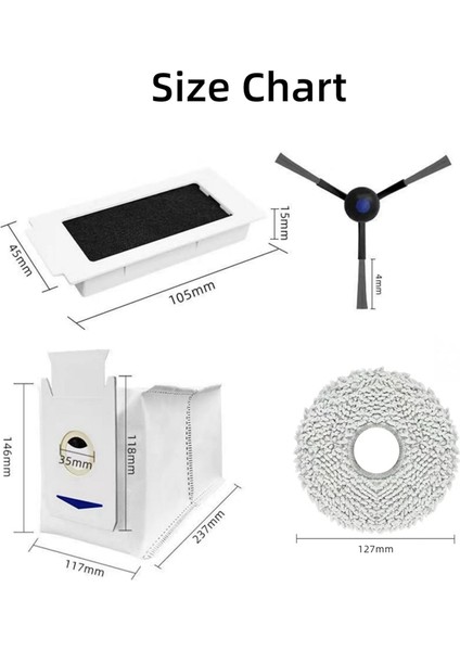 Pro Robot Süpürge Yan Fırça Hepa Filtre Paspas Bezi Toz Torbası Aksesuarları (Yurt Dışından) fırsatları
