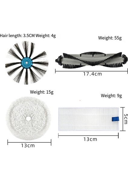 3115 EV675 Elektrikli Süpürge Aksesuarları Yedek Parçaları Için 13 Parça Elektrikli Süpürge Fırça Filtresi ve Paspas Bezi Seti (Yurt Dışından) fırsatları