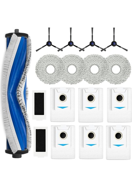 T30S Pro / T30S Robot Süpürge Aksesuarları, Ana Yan Fırça, Hepa Filtre, Paspas Bezi, Toz Torbaları (Yurt Dışından)