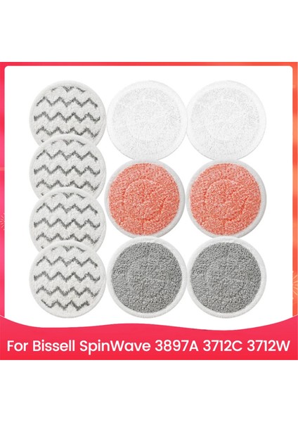 10 Adet 3897A Mop Pedleri 3897A, 3712, 3712W Buharlı Döner Mop Pedleri Parça No 1641112 Için Yedek (Yurt Dışından)