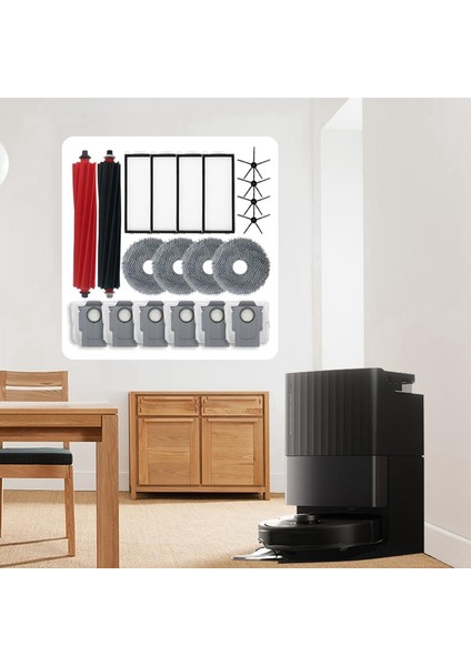 Qrevo Master Robot Süpürge Ana Yan Fırça Hepa Filtreleri Paspas Bezi Toz Torbaları Yedek Parçaları (Yurt Dışından) modelleri