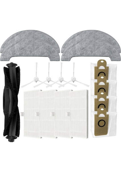 Miwhole M8 Pro Yedek Parça Aksesuarları Ana Yan Fırça Hepa Filtre Paspas Bezi Toz Torbası (Yurt Dışından)