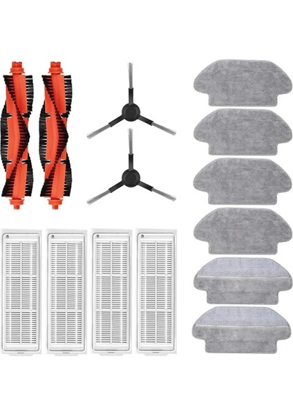 Mi Robot Vakum Mop Pro P STYTJ02YM Robot Vakum Temizleyici Ana Yan Fırça Hepa Filtre Paspas Bezi Parçaları (Yurt Dışından) fiyatları