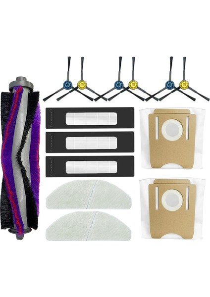 S8+ Plus Clıen T24, Thinkair RV50 Pro Yedek Parça Aksesuarları Ana Yan Fırça Filtresi Paspas Toz Torbası Için Uygundur (Yurt Dışından)