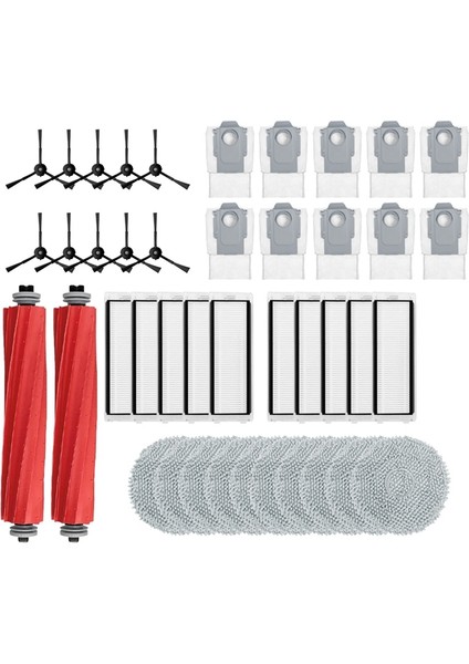 Q Robot Süpürge Yedek Parçaları Aksesuarları Ana Yan Fırça Hepa Filtre Paspas Toz Torbası (Yurt Dışından) fırsatları