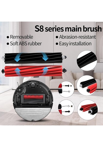 S8 Pro Ultra Robot Süpürge Ana Yan Fırça Hepa Filtre Paspas Bezi Toz Torbası Yedek Parçaları (Yurt Dışından) fırsatları