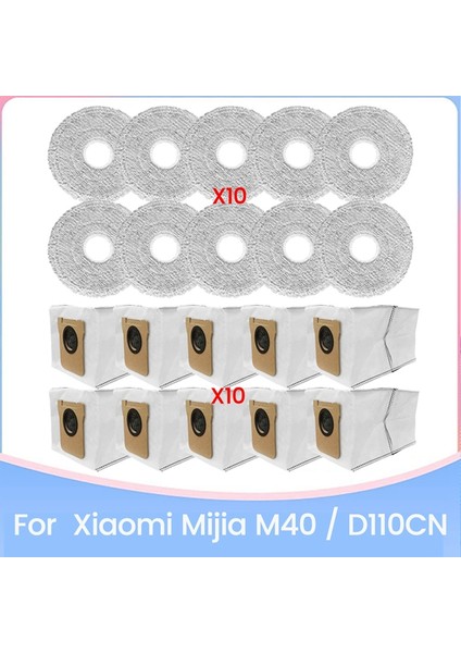 M40 D110CN Elektrikli Süpürge Yedek Parçaları Için 20 Parça Vakumlu Toz Torbası ve Paspas Bezi Seti (Yurt Dışından) modelleri