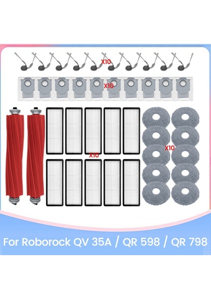 Qr 798 / Qr 598 / 35A Elektrikli Süpürge Parçaları Için Vakum Fırçası Hepa Filtresi Paspas Bezi Toz Torbası Değişimi (Yurt Dışından) fiyatları
