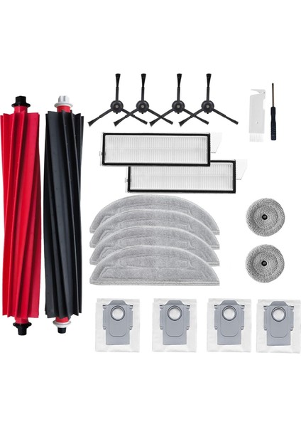 S8 Maxv Ultra Robot Süpürge Ana Yan Fırça Paspas Bezleri Hepa Filtreler Toz Torbaları Aksesuarlar (Yurt Dışından)