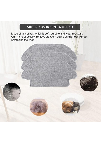 Mi Robot Süpürge Mop 2s / S12 / Mop P/mop Pro Mikrofiber Mop Pedi Yıkanabilir Mop Bezi Aksesuarı Için 6'lı Mendil Paketi (Yurt Dışından) fırsatları
