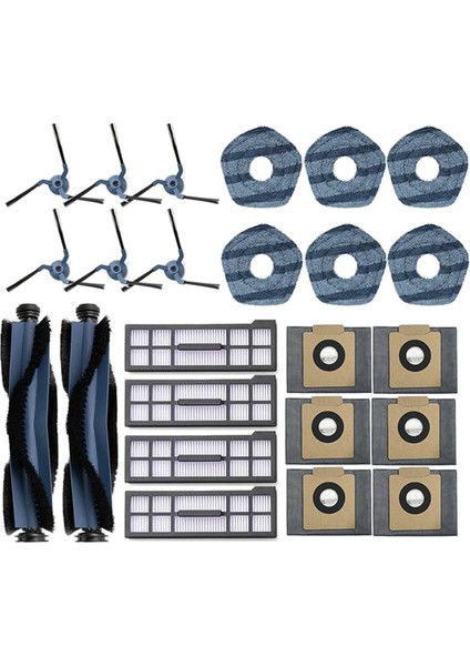 X10 Pro Omni Robot Süpürge Ana Yan Fırça Hepa Filtre Paspas Bezi Toz Torbası Yedek Parçaları (Yurt Dışından)