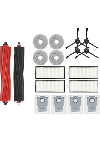 Qrevo MASTER/V20/P10S Pro Elektrikli Süpürge Aksesuarları Için 18 Adet Ana Yan Fırça Hepa Filtre Paspas Pedleri Toz Torbası (Yurt Dışından)