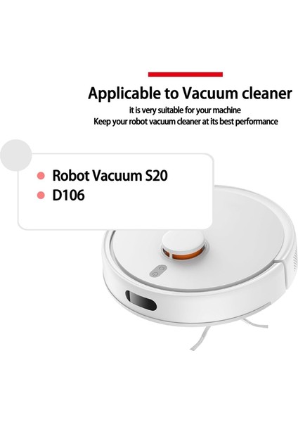Robot Süpürge S20/D106 Yedek Parça Kiti Aksesuarları Ana Yan Fırça Hepa Filtre Paspas Bezi (Yurt Dışından) modelleri