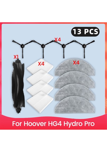 Hg4 Hydro Pro Yedek Parça Filtre Ana Yan Fırça Paspas Bezi Aksesuarları (Yurt Dışından)