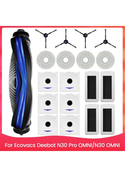 N30 Pro OMNI/N30 Omnı Robot Süpürge Için Ana Yan Fırça Hepa Filtreleri Paspas Bezi Toz Torbaları (Yurt Dışından)