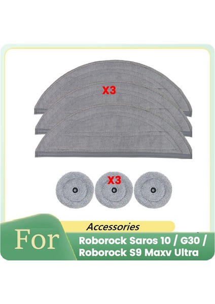 Saros 10 / G30 / S9 Maxv Ultra Elektrikli Süpürge Parçaları Için 6 Adet Yedek Paspas Pedi Yıkanabilir Paspas Pedi (Yurt Dışından) modelleri