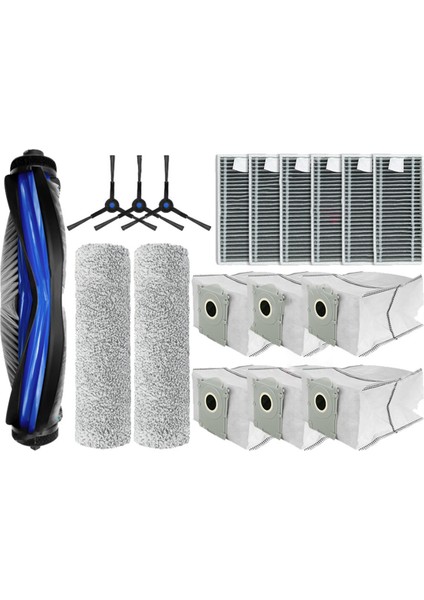 X8 Pro Omni/x8 Omni Elektrikli Süpürge Parça Değiştirme Kiti Ana Yan Fırça Hepa Filtre Paspas Bezi (Yurt Dışından)