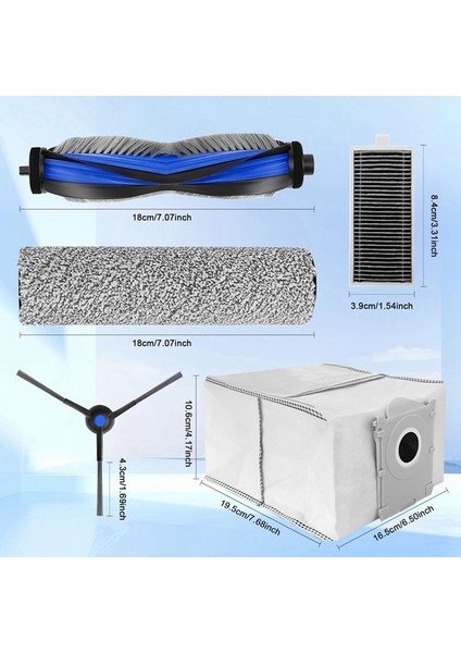X8 Pro Omni/x8 Omni Elektrikli Süpürge Parça Değiştirme Kiti Ana Yan Fırça Hepa Filtre Paspas Bezi (Yurt Dışından) fırsatları