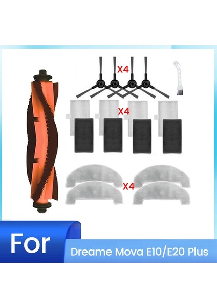 E10/E20 Plus Elektrikli Süpürge Aksesuarları, Ana Yan Fırça, Hepa Filtre, Paspas Pedi Için Yedek Parça (Yurt Dışından) fiyatları