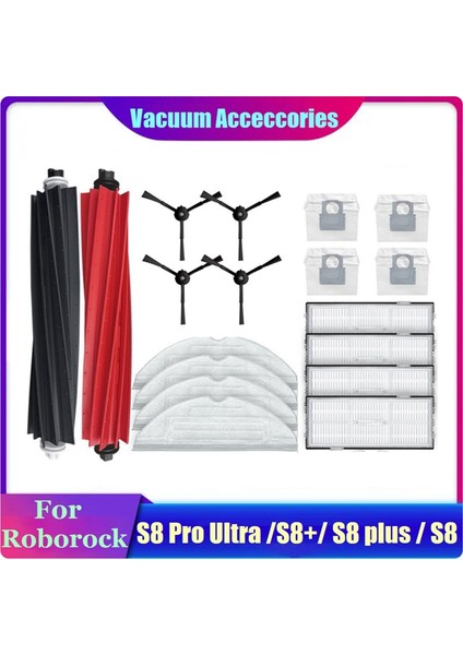 S8 Pro Ultra / S8+/ S8 Plus / S8 Elektrikli Süpürge Silindir Fırça Hepa Filtre Paspas Bezi Çanta Aksesuar Seti (Yurt Dışından) fiyatları