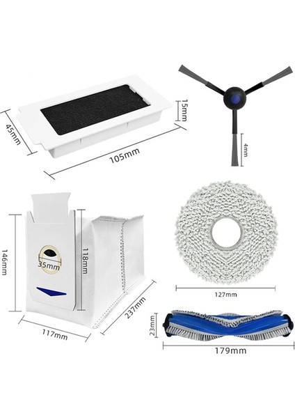 T30 Pro Omnı / T30 Max / T30 / DDX14 Elektrikli Süpürge Ana Yan Fırça Hepa Filtre Paspas Bezi Aksesuarları (Yurt Dışından) modelleri