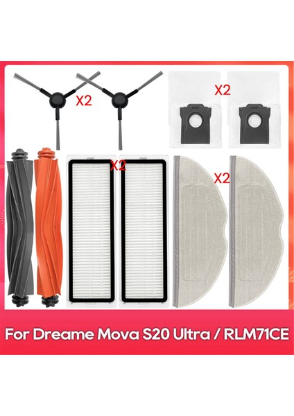 S20 Ultra / RLM71CE Yedek Parça Ana Yan Fırça Filtresi Paspas Pedi Toz Torbası Aksesuarları (Yurt Dışından)