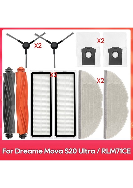 S20 Ultra / RLM71CE Yedek Parça Ana Yan Fırça Filtresi Paspas Pedi Toz Torbası Aksesuarları (Yurt Dışından) fiyatları