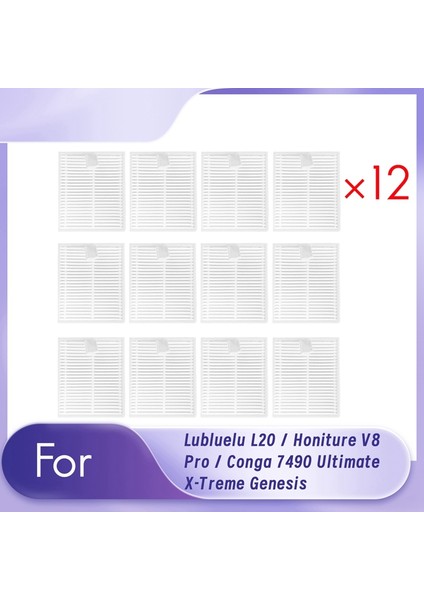 L20 / V8 Pro / 7490 Ultimate X-Treme Süpürme Robotu Aksesuarları Için 12 Adet Temizleyici Filtre (Yurt Dışından) fiyatları
