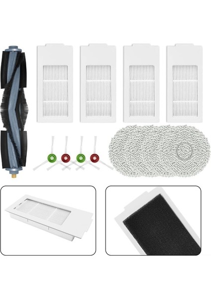 Zemin 3 Istasyonlu Robot Süpürge Yedek Parçaları Aksesuarları Ana Yan Fırçalar Hepa Filtre Paspas Bezi (Yurt Dışından) indirimleri