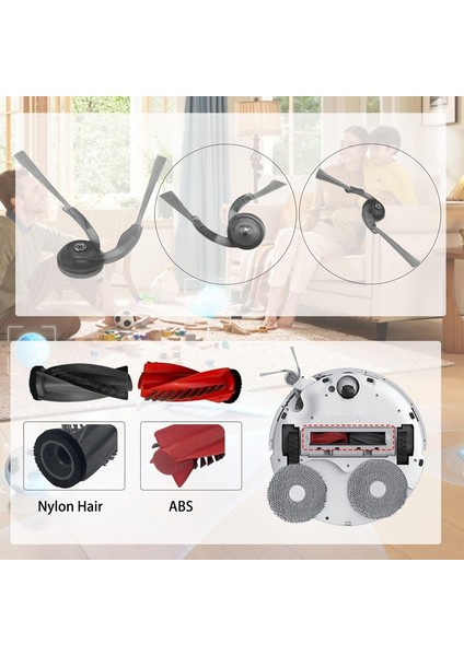 Qrevo CURV/P20 Pro Yedek Parça Aksesuarları Hepa Filtre Paspas Bezi Toz Torbası Ana Yan Fırça ile Uyumludur (Yurt Dışından) fiyatları