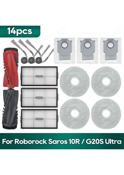 Saros 10R / G20S Ultra Aksesuarları Fırça Hepa Filtre Paspas Bezi Toz Torbası Yedek Parçaları (Yurt Dışından)