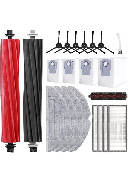 S8 Pro Ultra Robot Süpürge Ana Yan Fırçalar Hepa Filtreler Toz Torbaları Paspas Pedleri Aksesuar Seti (Yurt Dışından) fiyatları