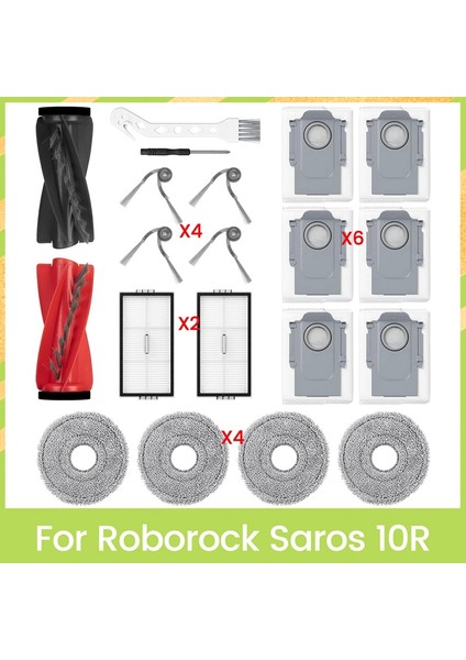 Saros 10R Robot Süpürge Yedek Aksesuarları Ana Yan Fırça Hepa Filtre Paspas Pedleri Toz Torbaları (Yurt Dışından) fiyatları