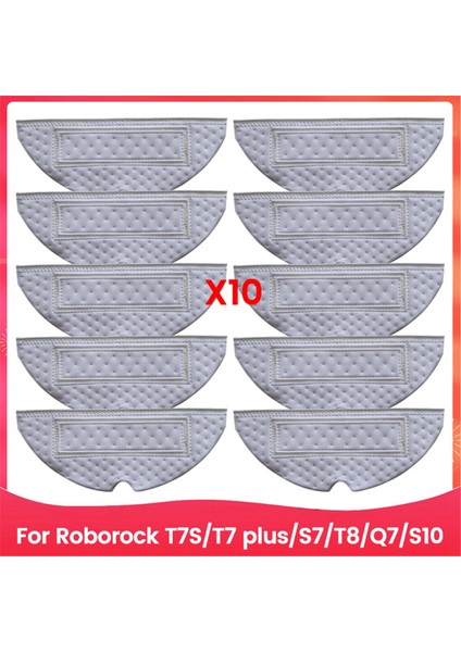 T7S T7 Plus S7 T8 S10 Robot Süpürge Aksesuarları Yedek Parçaları Için 10 Adet Tek Kullanımlık Paspas Bezi Seti (Yurt Dışından)