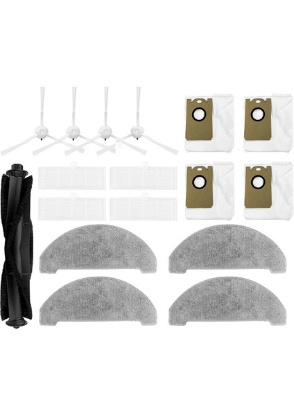 Miwhole M8 Pro Robot Süpürge Yedek Parçaları Ana Yan Fırça Hepa Filtre Paspas Toz Torbaları Yedek Parçalar Aksesuarlar (Yurt Dışından) fırsatları