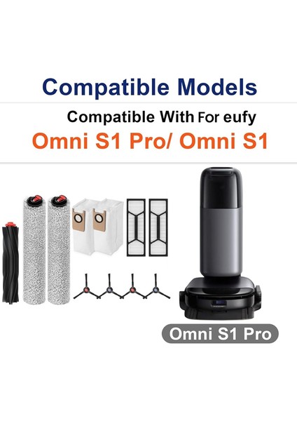 S1 Pro Elektrikli Süpürge Parçaları Yedek Aksesuarları Için 11 Adet Ana Silindir Yan Fırça Hepa Filtre Toz Torbası (Yurt Dışından) modelleri