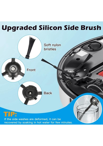 S8 Maxv Ultra Robot Süpürge Aksesuar Seti Ana Yan Fırça Hepa Filtre Paspas Bezi Toz Torbaları (Yurt Dışından) fırsatları