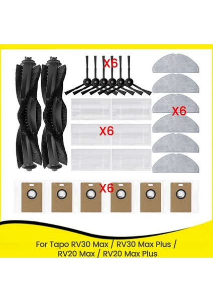 RV30 MAX/RV30 /RV20 MAX/RV20 Robot Süpürge Ataşmanı Için Silindir Yan Fırça Filtre Paspas Toz Torbası (Yurt Dışından) indirimleri