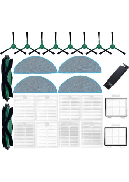 Essential Serisi Y0140 Y0110 Y0112 Robot Süpürge Aksesuarları Kiti Ana Yan Fırça Filtresi Paspas Pedi (Yurt Dışından)