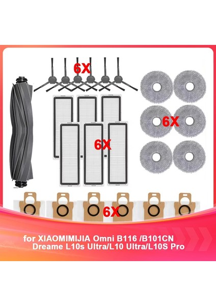 Omni B116 / B101CN Ana Yan Fırça Filtresi Paspas Toz Torbası L10S ULTRA/L10 Ultra Parçaları Için Aksesuarlar (Yurt Dışından) fiyatları