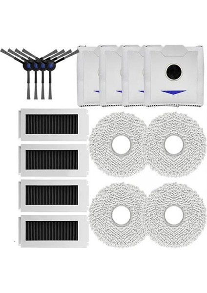 Debot N30 Omnı / N30 Pro Omnı Elektrikli Süpürge Yedek Fırça Toz Torbası Bez Kapak Seti Için 16 Adet (Yurt Dışından) modelleri