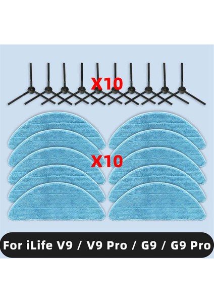 V9 / V9 Pro / G9 / G9 Pro Yedek Parçaları Yan Fırça Paspas Bezi Aksesuarları Sarf Malzemeleri (Yurt Dışından)