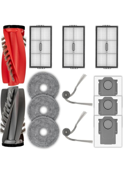 Saros 10R Robot Süpürge Yedek Parçaları Ana Yan Fırça Hepa Filtre Paspas Bezi Toz Torbaları (Yurt Dışından)