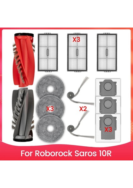Saros 10R Robot Süpürge Yedek Parçaları Ana Yan Fırça Hepa Filtre Paspas Bezi Toz Torbaları (Yurt Dışından) fiyatları