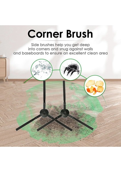 V9 / V9 Pro / G9 / G9 Pro Robot Süpürge Parçalarının Değiştirilmesi Için 12 Adet Yan Fırça ve Bez (Yurt Dışından) fiyatları