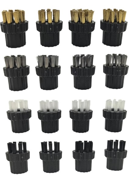 16 Adet M8 Buharlı Temizleyici Fırça Başlığı Buharlı Temizleyici Yedek Parçaları Sert Fırça Başlığı Buharlı Temizleyici Aksesuarları (Yurt Dışından)