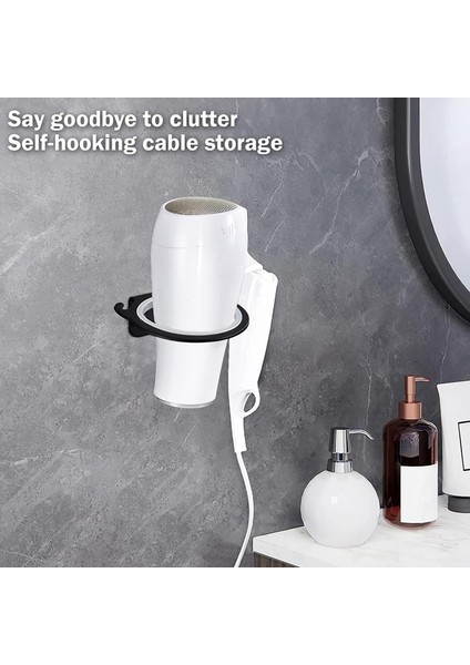 Saç Kurutma Makinesi Standı Saç Kurutma Makinesi Standı Duvara Monte Tuvalet Banyo Saç Kurutma Makinesi Delgeçsiz Saklama Standı (Yurt Dışından) fırsatları