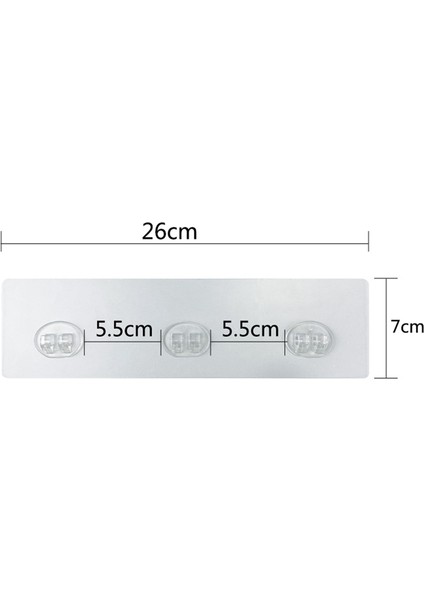 20 Adet Duş Yapıştırıcısı Yedek Parçası, Delme Gerektirmeyen Güçlü Yapıştırıcı Şeffaf Dikdörtgen Duş Raf Yapıştırıcısı (Yurt Dışından)