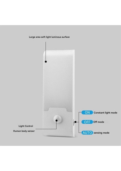 LED Indüksiyon Gece Lambası Kablosuz Hareket Sensörlü Gece Lambası Insan Vücudu Indüksiyon Duvar Lambası Yatak Odası Dolap Dekor Lambası B (Yurt Dışından) fırsatları