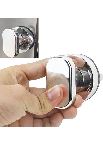 Vantuzlu Kapı Kulpu 2 Parça Vantuzlu Çekmece Dolap Buzdolabı Kapı Camı Taşınabilir Hareketlilik Kulpu Gümüş (Yurt Dışından) fırsatları